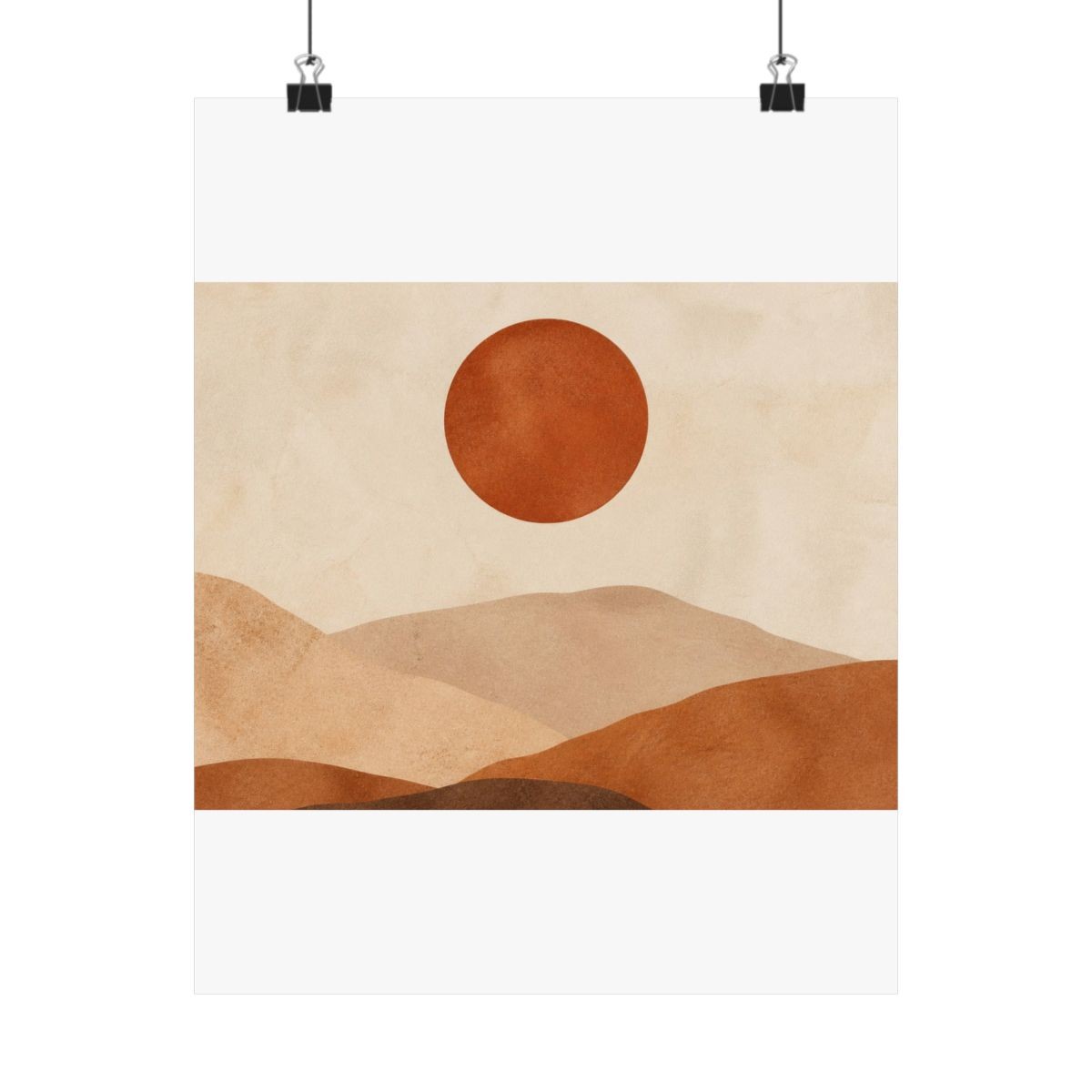 Terracotta Moon Matte Art Print
