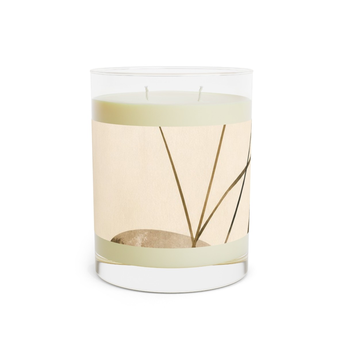 Reed and Stone Glass Candle