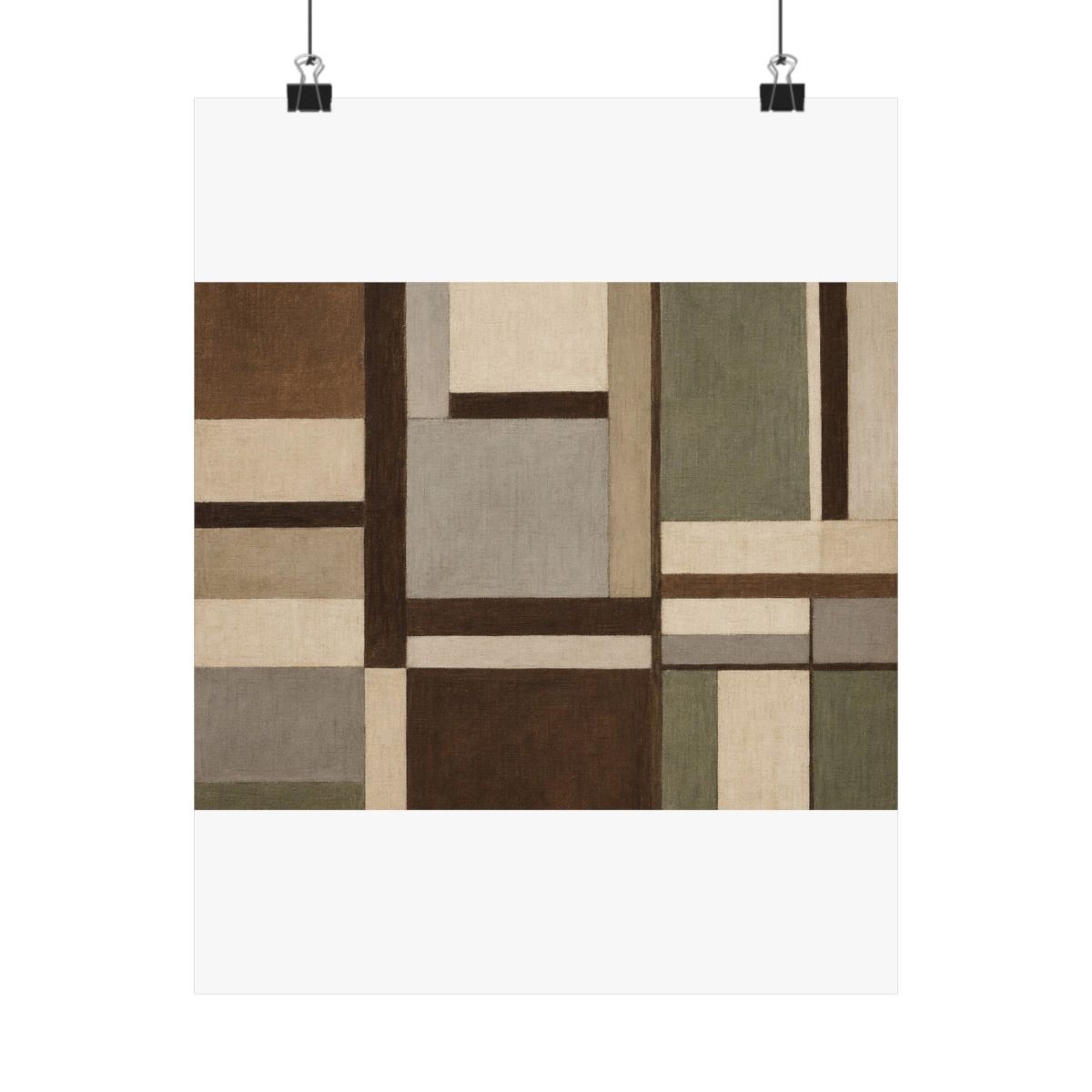 Umber Grid Matte Art Print