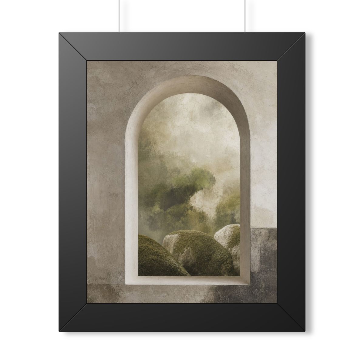 Moss Window Framed Art Print