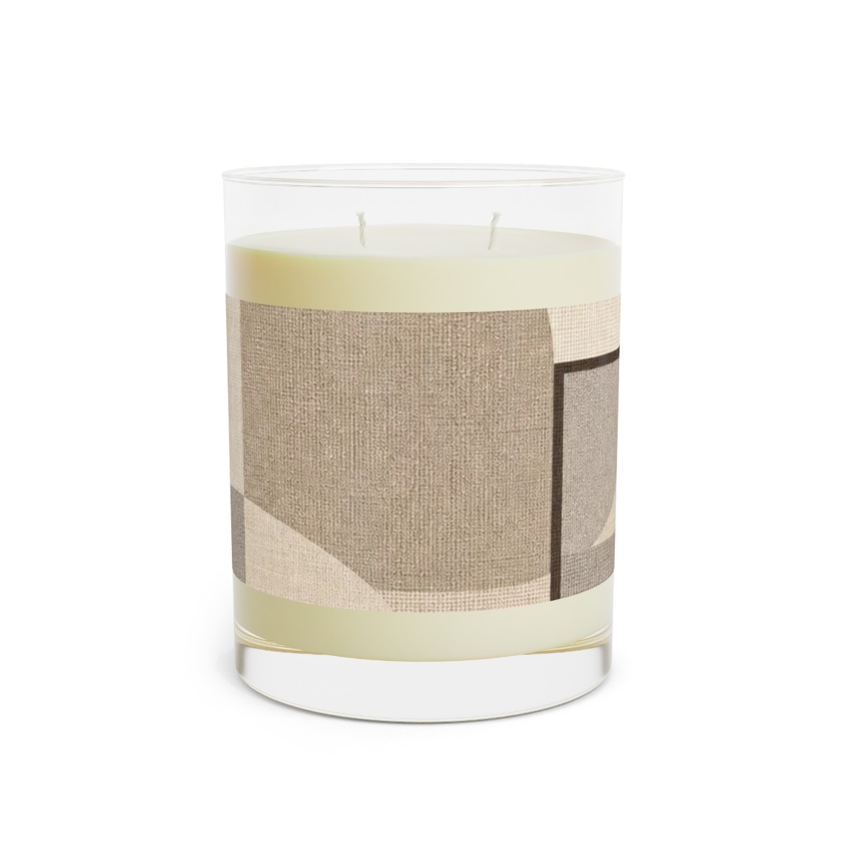 Sand Geometry Glass Candle