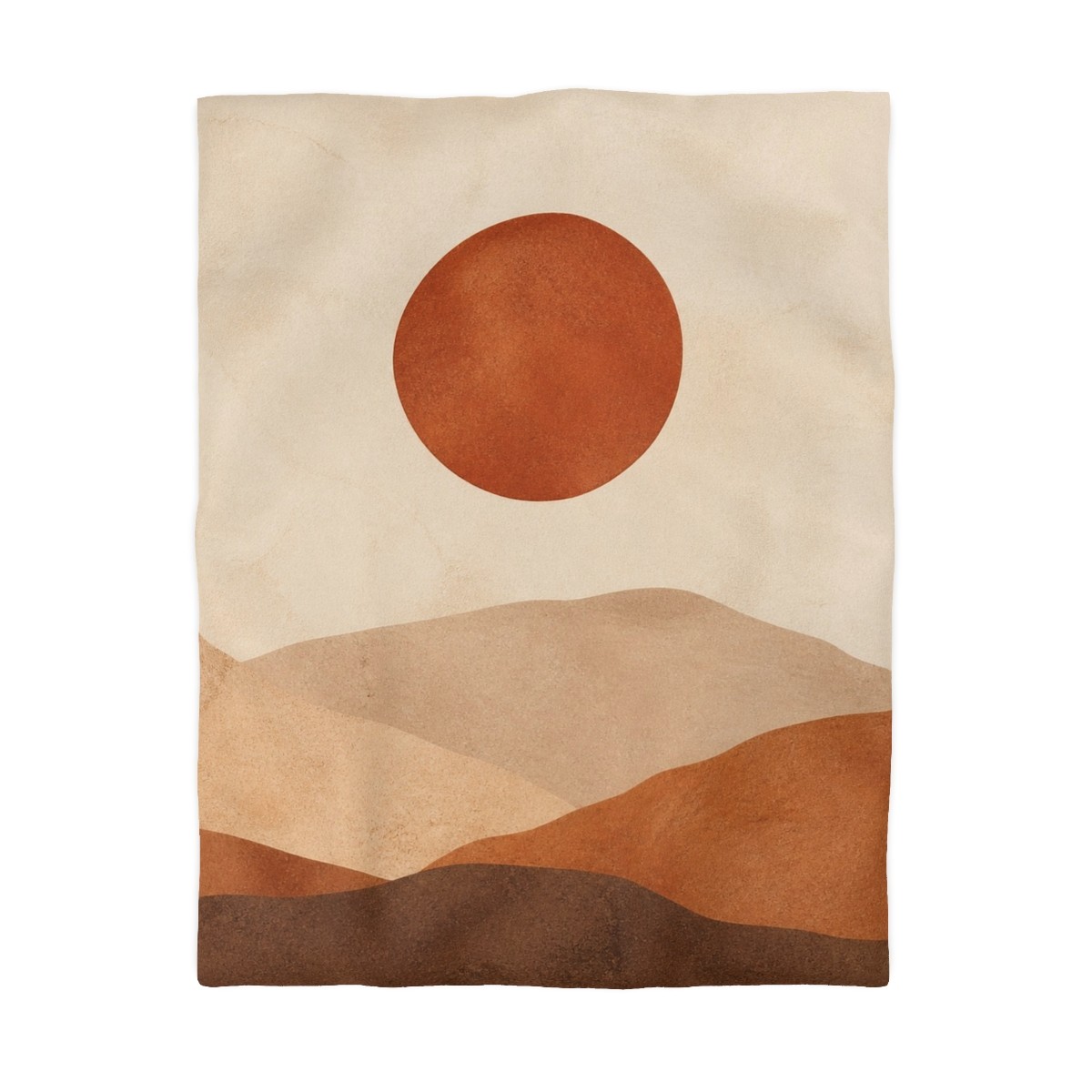 Terracotta Moon Microfiber Duvet Cover