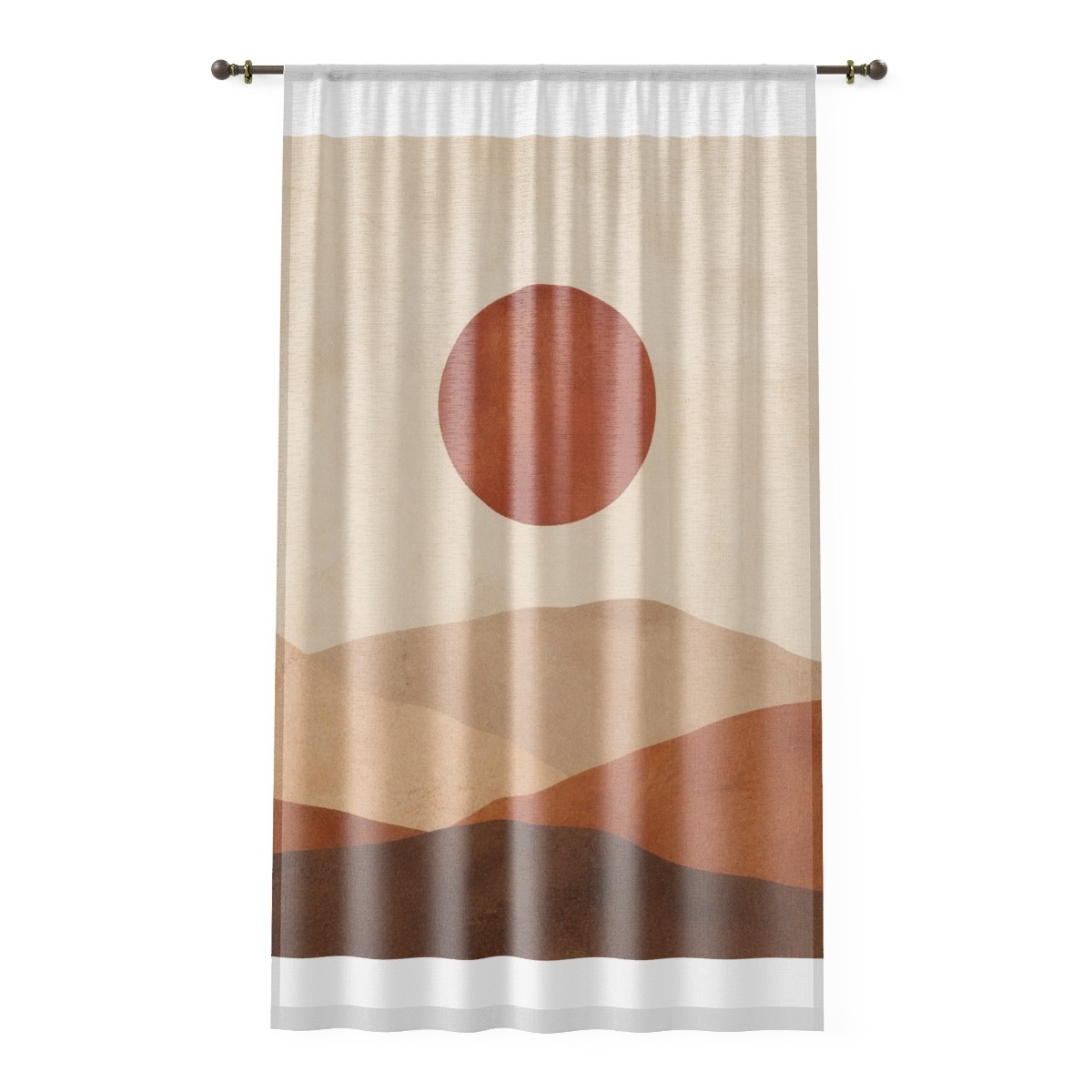 Terracotta Moon Window Curtain