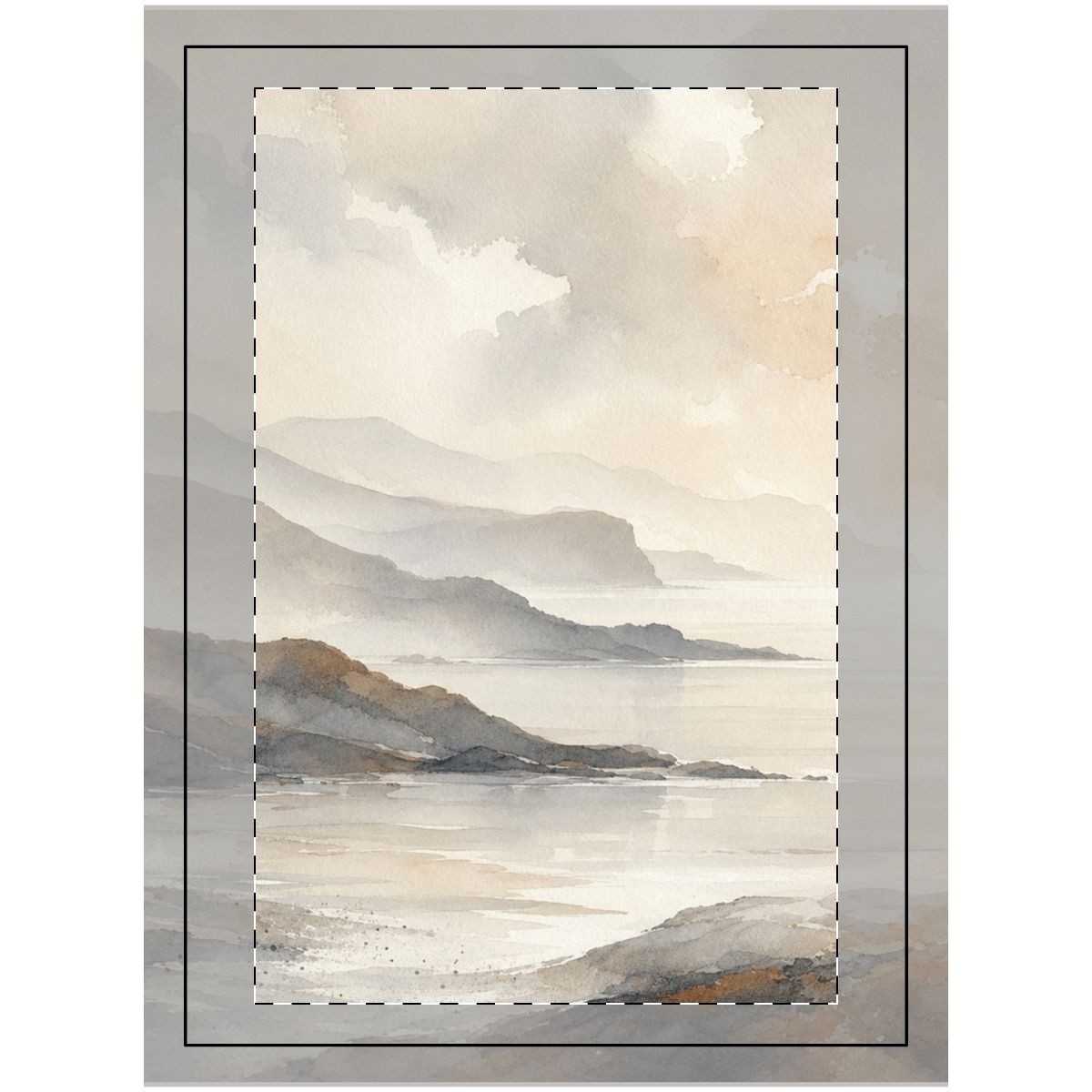 Morning Coast Wood-Topped Wall Tapestry