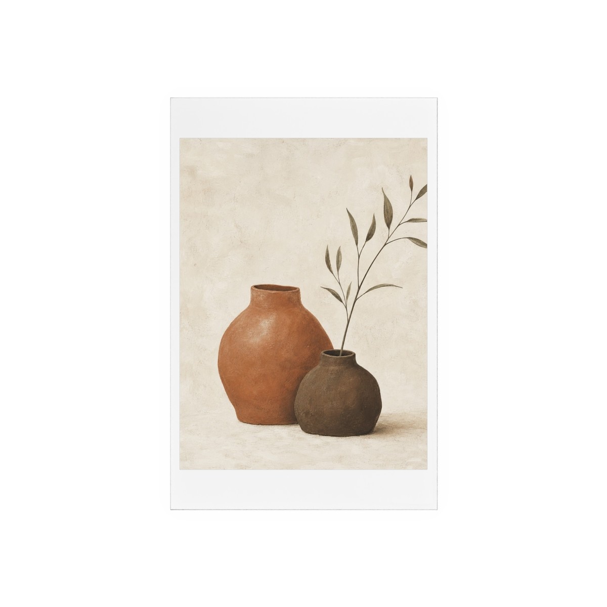 Clay Vessel Acrylic Art Sign with Wooden Stand