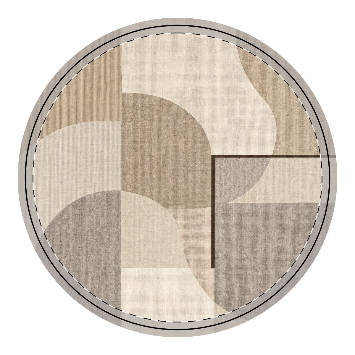 Sand Geometry Round Wooden Hanging Sign