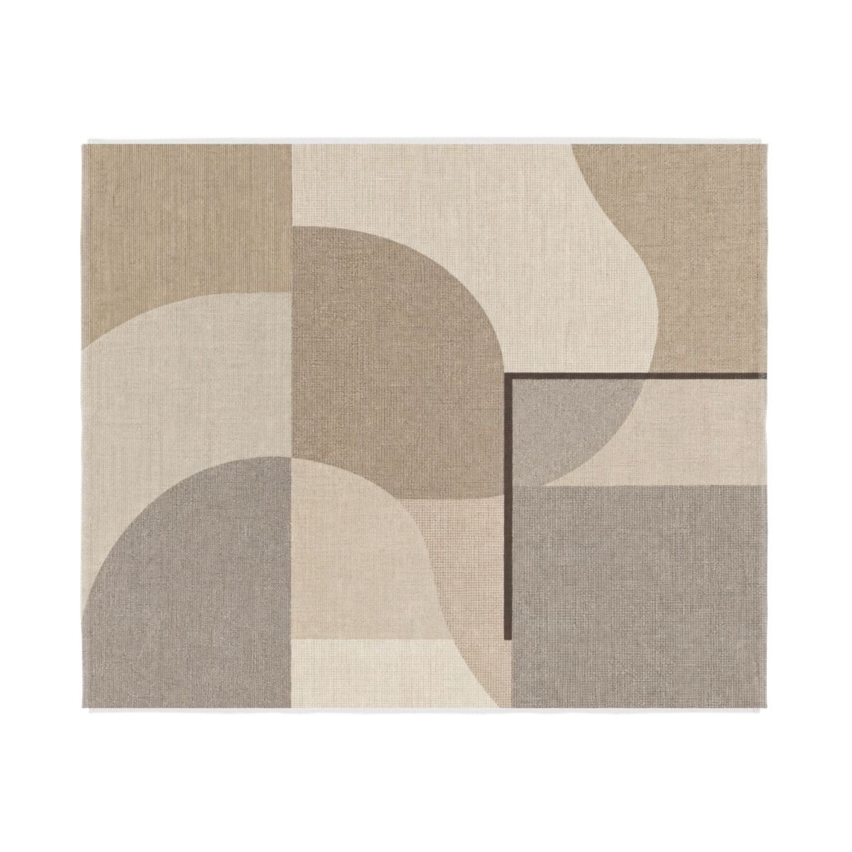 Sand Geometry Woven-Style Coverlet